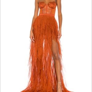 FOR LOVE & LEMONS x Revolve bustier gown dress